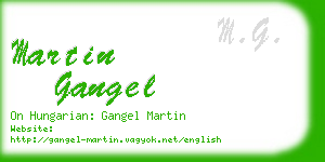 martin gangel business card